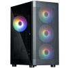 Zalman skriňa i4 TG / Middle Tower / 4x 140 mm RBG LED fan / 2x USB 3.0 / 1x USB 2.0 / mesh panel / tvrdené sklo / čierna