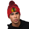 Starter Pánska Zimná Čiapka Chicago Blackhawks Blizzard Pom Beanie