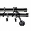 VOPPI DVOJITÝ SIMPLE ZÁVES S ŽABKAMI 240 CM 19+19 MM BIELY