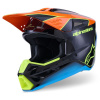 ALPINESTARS prilba S-M3 FRAY, ALPINESTARS (černá/oranžová fluo/žlutá fluo/tyrkysová) 2026 - M