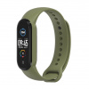 OEM Remienok SILICONE pre hodiny Xiaomi Mi Band 5 / 6 / 7 (zelený)