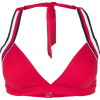 Tommy Hilfiger TRIANGLE FIXED červená,biela,čierna Dámsky vrchný diel plaviek XS