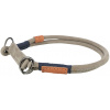 BE NORDIC okrúhly polosťahovací kožený obojok, S-M: 40 cm/8 mm, šedá