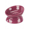 Trixie Zvýšená ergonomická keramická miska, 0.15 l/13 cm, vínová