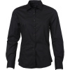 James & Nicholson Košile JN 677, popelínová, dlouhý rukáv, dámská COT02067700203-black L Černá