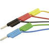 VOLTCRAFT MS 4100S meracie káble - sada [lamelový zástrčka 4 mm - lamelový zástrčka 4 mm] 1.00 m červená, čierna, modrá, zelená, žltá 1 ks; MS 4100S