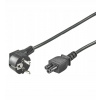 PREMIUMCORD Kabel napájecí 230V pro NTB (3pin, Schuko, trojlístek) 2m kpspt2