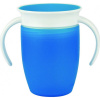 Munchkin Juniorský netekoucí hrneček otočný s oušky 207 ml modrý