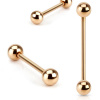 Rosegold činka s guličkami Velikost piercingu: 1,6 mm x 38 mm x 5 mm