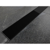 Besco VIRGO BLACK Odtokový žľab Nerez, rošt 90cm Čierne sklo ZLOL90VBL