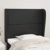 vidaXL Čelo postele so záhybmi čierne 103x23x118/128 cm umelá koža