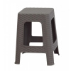 MEGA PLAST Taburet II. záhradný polyratan 45 × 35,5 × 35,5 cm, mocca