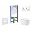 GEBERIT - Duofix Set předstěnové instalace, klozetu Gaia sedátka softclose, tlačítko Sigma20, bílá/pozlacená SANI11CA3140B