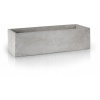 Kvetináč Polnix 32 cm x 12 x 9 cm priemer 12 cm betón odtiene sivej a striebornej (BETÓNOVÝ KVETINÁČ KRYT Žľab 32cm SIVÁ)