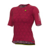 ALÉ Cyklistický dres s krátkym rukávom - R-EV1 VELOCITY LADY - bordová