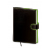 Zápisník Flip L bodkovaný čierno/zelený