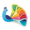 Tender Leaf Toys vtáčik Peacock Colours s farebným perím v chvoste