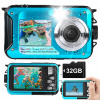 YISENCE Digitálny vodotesný fotoaparát 4K 56 MP 32 GB na potápanie