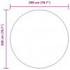 vidaXL Chlpatý koberec s vysokým vlasom NAVARRA čierny 200x200 cm - Čierna - 252680-268314