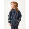 Detská nepremokavá bunda s flísom, Tm. modročierna - veľ. 98/104
