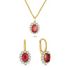 Amawell Diamantový set šperkov zo žltého zlata s rubínom - Grace SET2-2001306600008-2001306560005