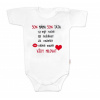 Body krátky rukáv s vtipným textom Baby Nellys, Vždy Milovat - biele, veľ. 86 Baby Nellys 8596309397108
