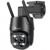 VONKAJŠIA KAMERA WIFI OTOČNÁ 2.5K 4MP DVOJITÝ OBJEKTÍV 6× ZOOM 2.4/5GHz