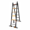 Dvojitý rebrík teleskopický Profi, 1,9 m, 2×6 priečok, 150 kg, ST-190