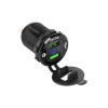 Nabíjačka do auta 2xUSB Quick charge+voltmeter panelová Peiying