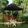 Skladací pop-up párty stan čierny 200x200x306 cm-ForU-4004990