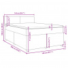 vidaXL Boxspring posteľ s matracom bledosivý 140x190 cm látka - Sivá - 206418-142494