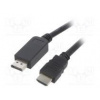 Kabel DisplayPort 1.1,HDMI 2.0 PVC černá 28AWG