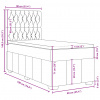 vidaXL Posteľný rám boxspring s matracom krémový 90x190 cm látka - Krémová - 214564-197840
