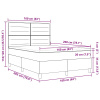 vidaXL Boxovacia posteľ s matracom Krém 160x200 cm Textília - Krémová - 263255-279894