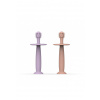Matchstick Monkey Tréningová zubná kefka so zarážkou – dusty pink and lilac