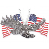 VEĽKÝ EMBLEMAT KOVOVÝ OROL VLAJKA USA NALEPENÝ