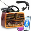 PRENOSNÉ SIEŤOVO-BATÉRIOVÉ KUCHYNSKÉ RÁDIO FM BLUETOOTH, SOLÁRNE RETRO USB