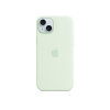 Apple iPhone 15 Plus Silicone Case with MagSafe - Soft Mint MWNG3ZM/A