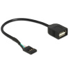 DeLOCK - Kabel z USB iinterní na externí - USB (F) do 4kolíkový header USB 2.0 (F) - 20 cm