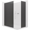 CERANO - Sprchová zástena Walk-in Crystal TL/P - 8 mm - bezvzperový systém - chróm, grafitové sklo - 140x80x200 cm
