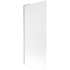 Mexen Next L, 1-krídlová vaňová zástena 80 x 150 cm, 6mm sklo námraza, 6mm číre sklo, profil brúsená oceľ, 895-080-000-03-30-97