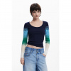 Dětské tričko DESIGUAL 25SWTK77 5000 TS CHURCHILL 5000 BLUE velikost S