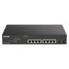 D-Link DGS-1100-10MPV2 Řízený L2 Gigabit Ethernet (10/100/1000) Podpora napájení po Ethernetu (PoE) 1U Černá