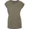Build Your Brand dámske tričko s pČervenáĺženými ramenami BY021 Zelená Olive 5XL