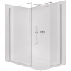 CERANO - Sprchová zástena Walk-in Onyx TL/P - 10 mm - hranatá vzpera - chróm, transparentné sklo - 160x110 cm