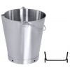 Vědro s výlevkou z nerezové oceli, bez víka, 10 l, průměr 260 mm | CONTACTO, 419/010 inox