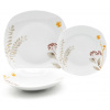 HOME ELEMENTS Porcelánová súprava tanierov Jarabina 18 ks