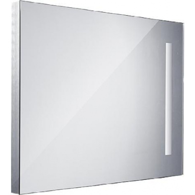 Nimco Zrkadlá - Kúpeľňové podsvietené LED zrkadlo série 1000, 600 x 800 mm, hranaté, alumínium ZP 1002
