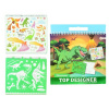 Teddies Blok se šablonami s nálepkami dinosaurus