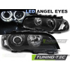 SVETLOMETY ANGEL EYES LED ČIERNE pre BMW E46 04.99-03.03 COUPE CABRIO
